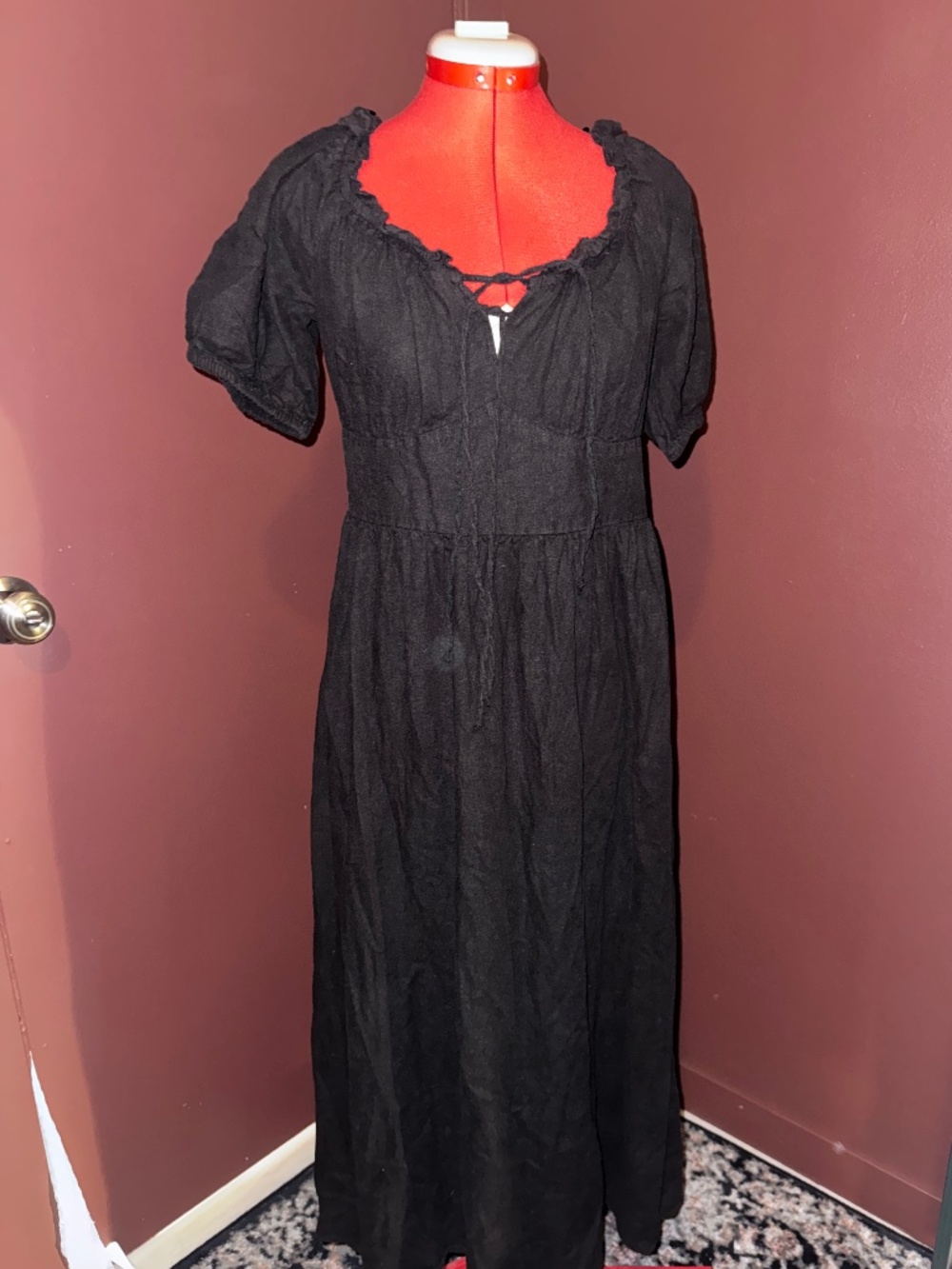 Nobody’s Child Black Linen Dress